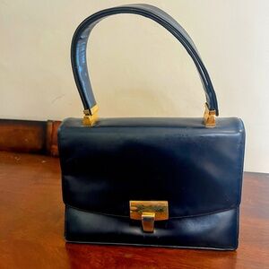 Vintage Koret Genuine Leather Handbag with Red interior